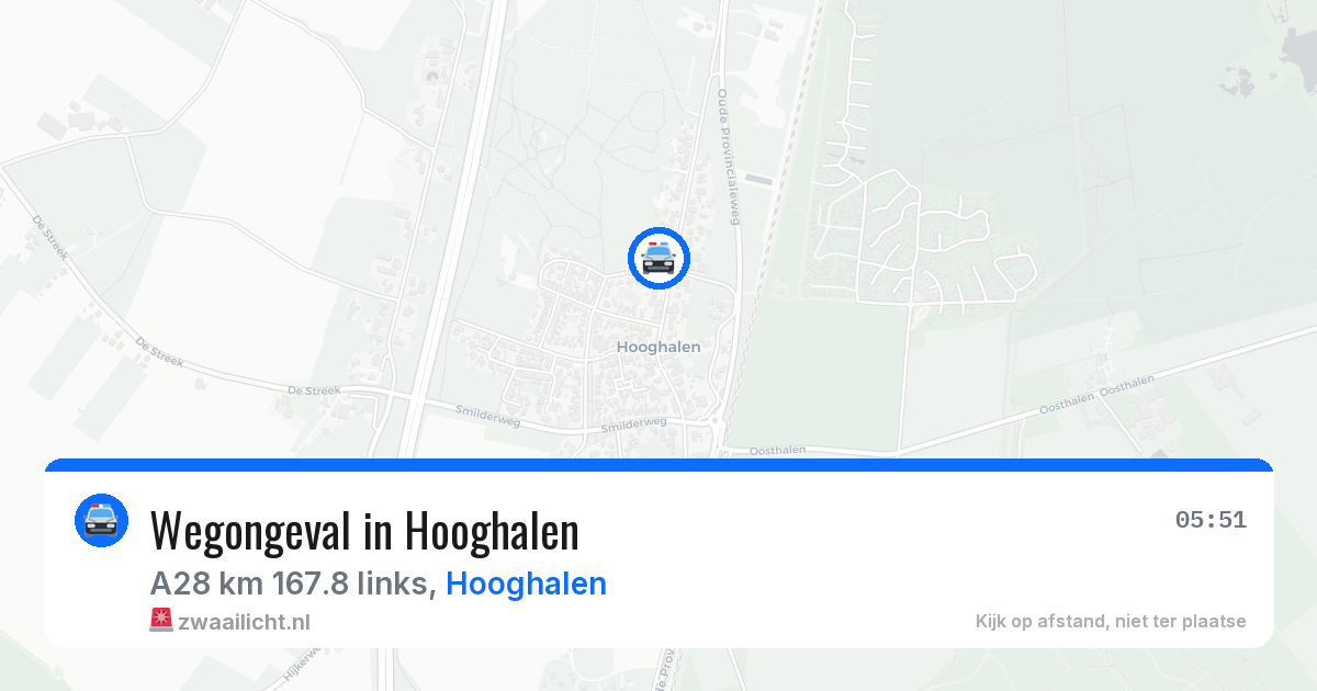 Wegongeval in Hooghalen — 21 mei 2026