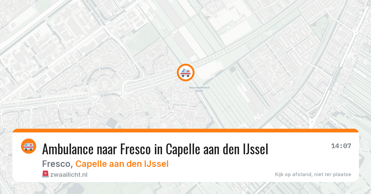 Ambulance naar Fresco in Capelle aan den IJssel — 9 jun 2026