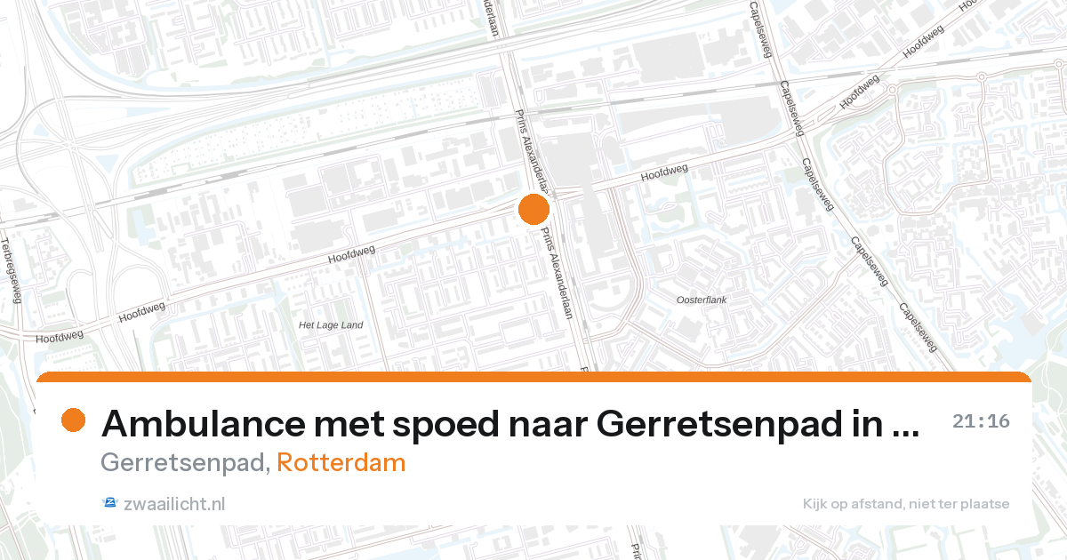 Ambulance met spoed naar Gerretsenpad in Rotterdam — 27 aug 2026