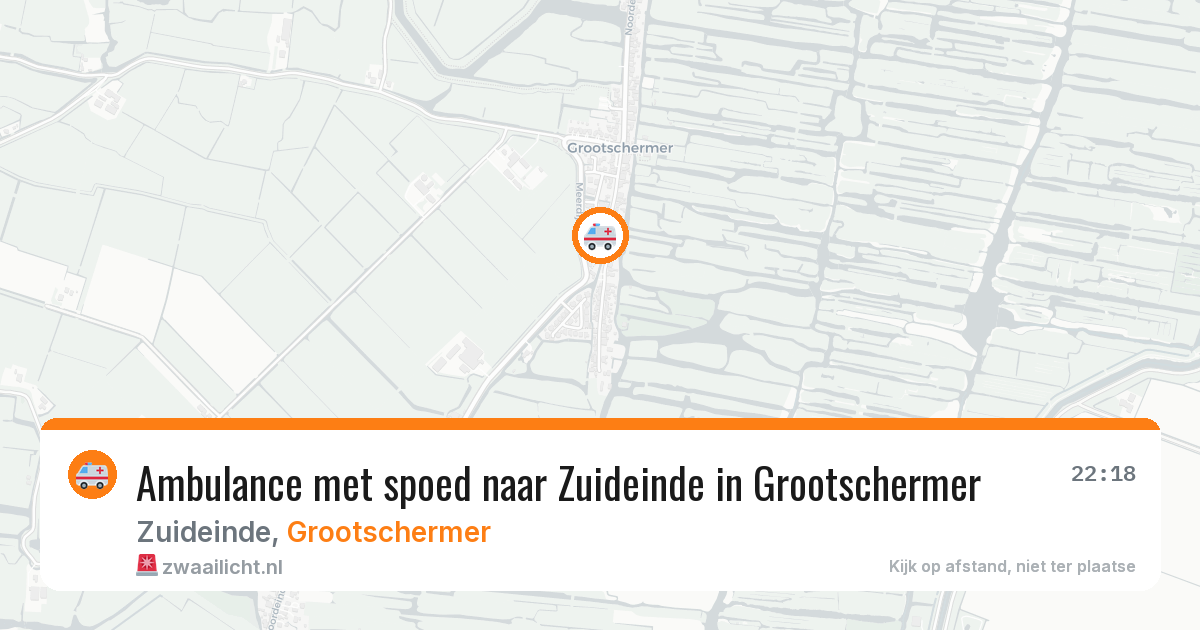 Ambulance met spoed naar Zuideinde in Grootschermer — 16 jan 2026
