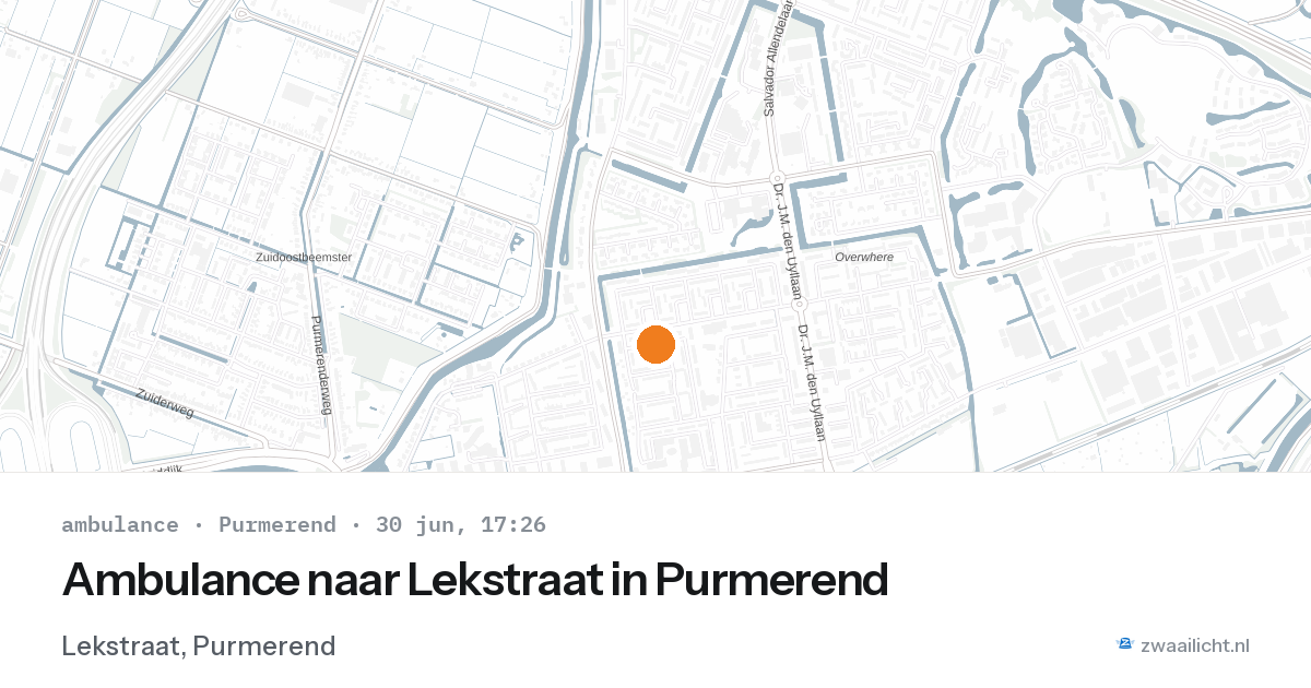 Ambulance naar Lekstraat in Purmerend — 30 jun 2026
