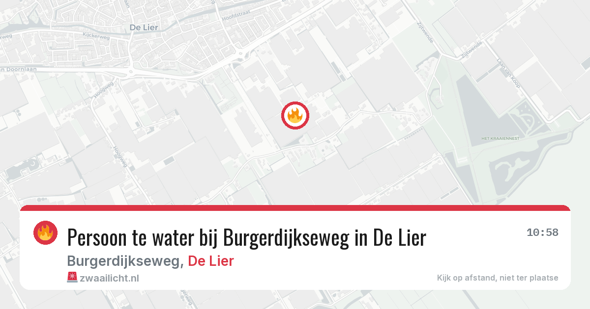 Persoon te water bij Burgerdijkseweg in De Lier — 4 apr 2026