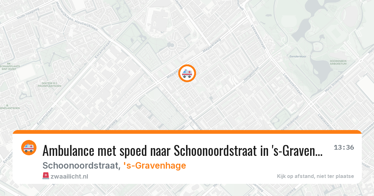 Ambulance met spoed naar Schoonoordstraat in 's-Gravenhage — 2 jun 2026