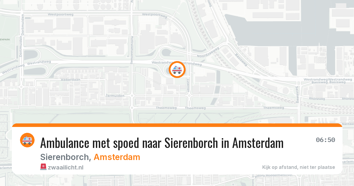 Ambulance met spoed naar Sierenborch in Amsterdam — 8 jun 2026