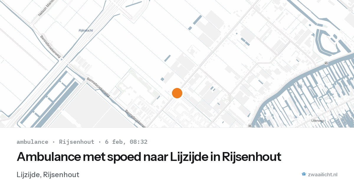 Ambulance met spoed naar Lijzijde in Rijsenhout — 6 feb 2026