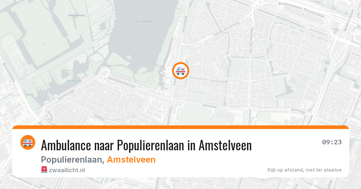 Ambulance naar Populierenlaan in Amstelveen — 22 mei 2026
