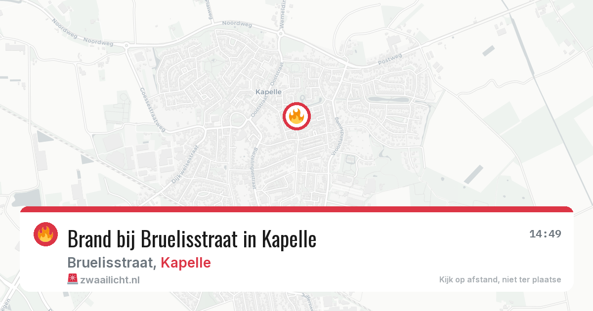 Brand bij Bruelisstraat in Kapelle — 7 jul 2026