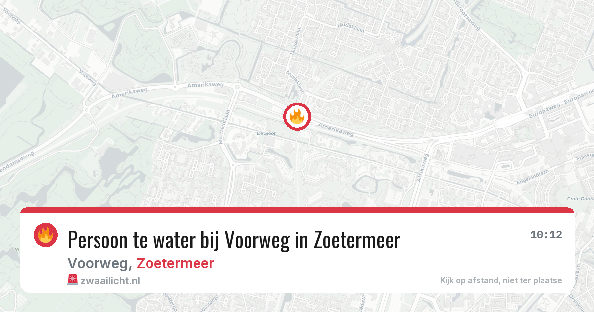 Persoon te water bij Voorweg in Zoetermeer — 27 jul 2026