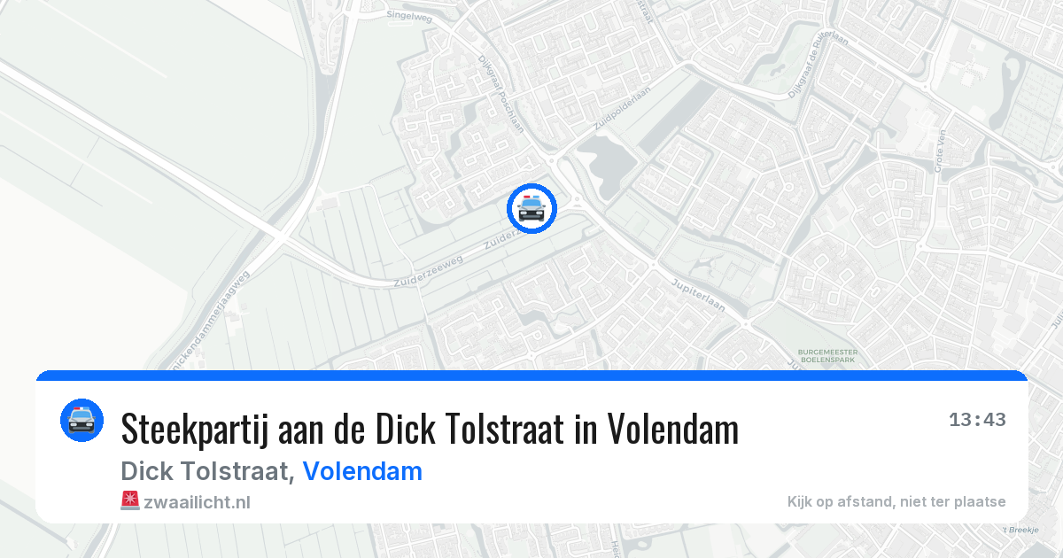 Steekpartij aan de Dick Tolstraat in Volendam — 12 jul 2026