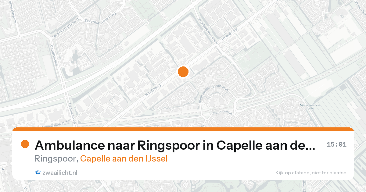 Ambulance naar Ringspoor in Capelle aan den IJssel — 25 aug 2026