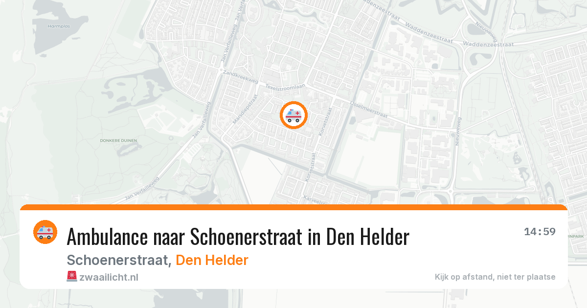 Ambulance naar Schoenerstraat in Den Helder — 18 mrt 2026