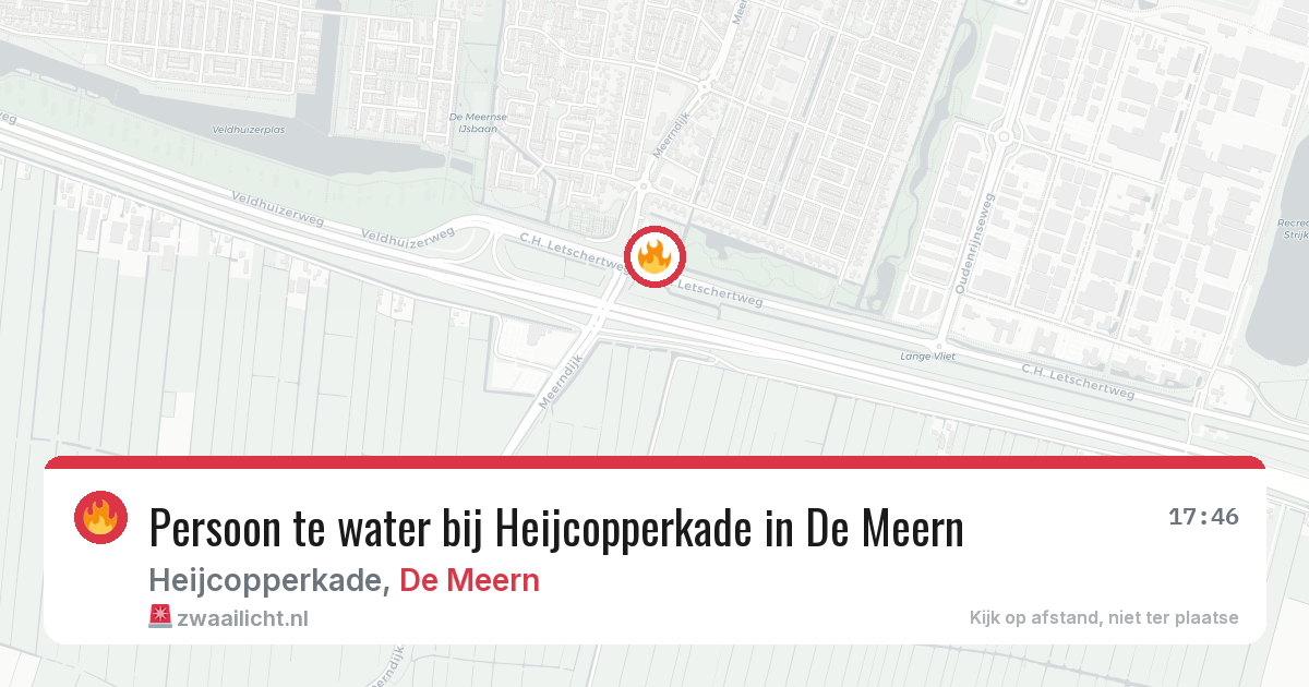 Persoon te water bij Heijcopperkade in De Meern — 22 jun 2026