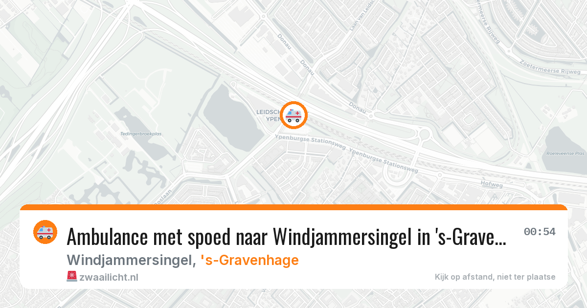 Ambulance met spoed naar Windjammersingel in 's-Gravenhage — 14 aug 2026