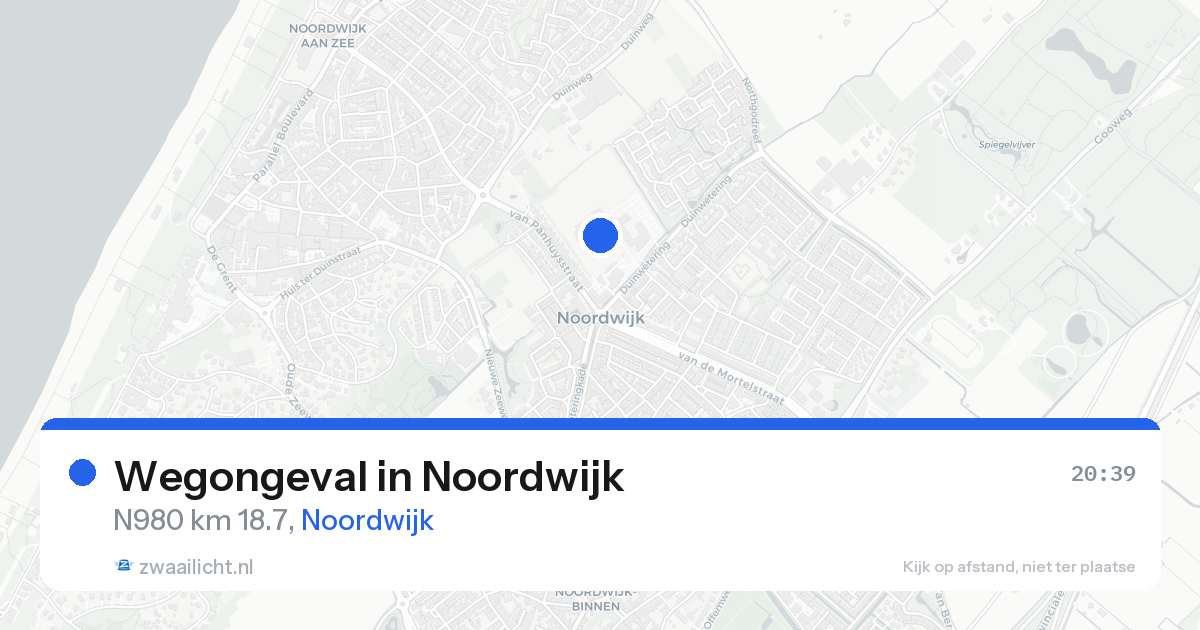 Wegongeval in Noordwijk — 13 mrt 2026