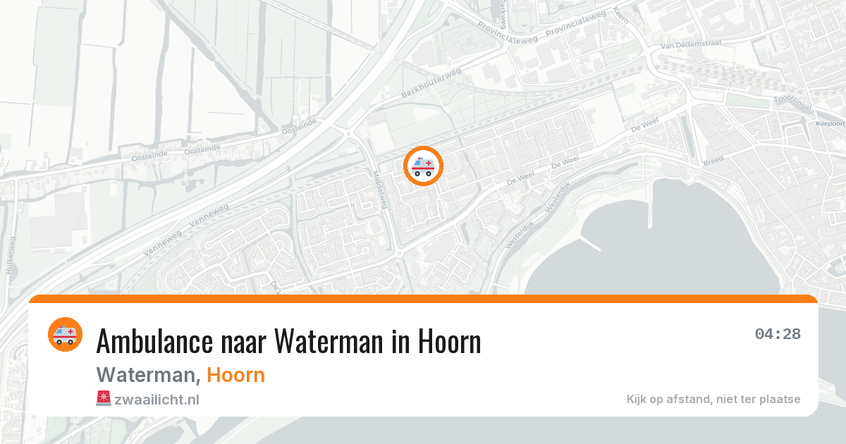 Ambulance naar Waterman in Hoorn — 6 jul 2026