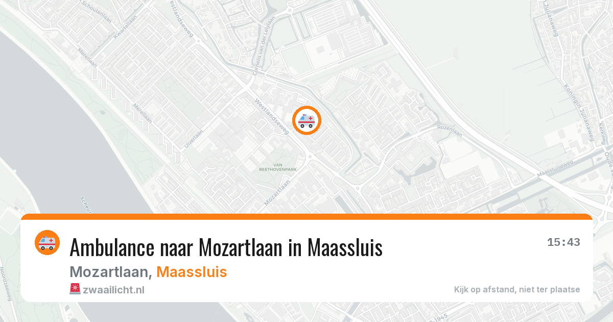 Ambulance naar Mozartlaan in Maassluis — 7 aug 2026