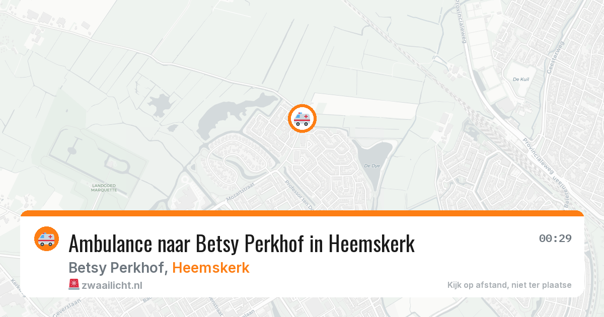 Ambulance naar Betsy Perkhof in Heemskerk — 28 apr 2026