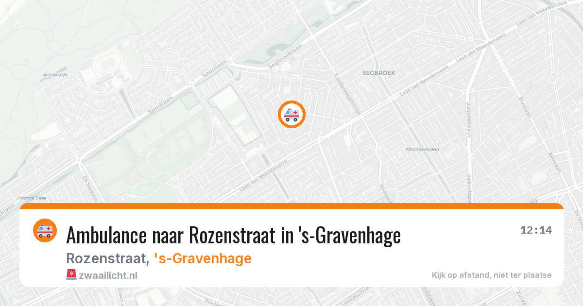 Ambulance naar Rozenstraat in 's-Gravenhage — 6 jul 2026
