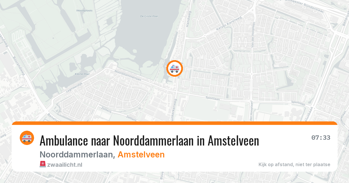 Ambulance naar Noorddammerlaan in Amstelveen — 2 apr 2026
