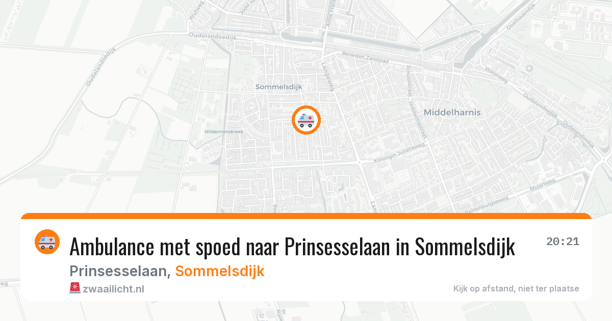 Ambulance met spoed naar Prinsesselaan in Sommelsdijk — 11 mei 2026