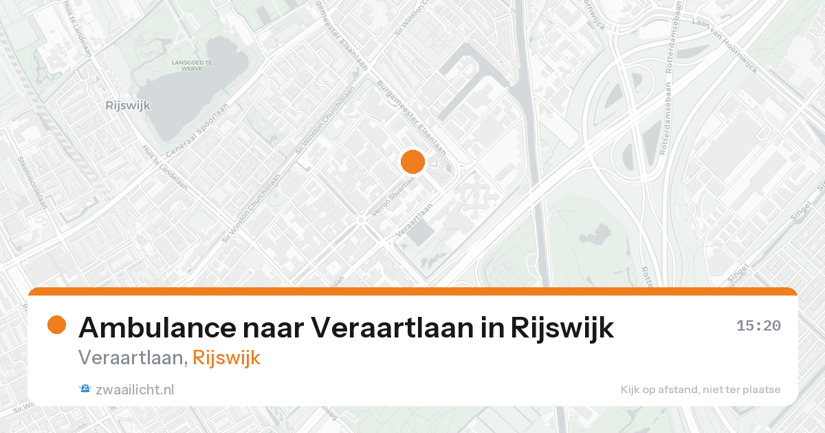 Ambulance naar Veraartlaan in Rijswijk — 22 aug 2026