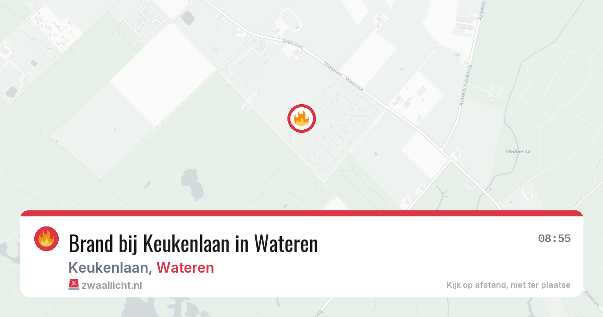 Brand bij Keukenlaan in Wateren — 14 jun 2026