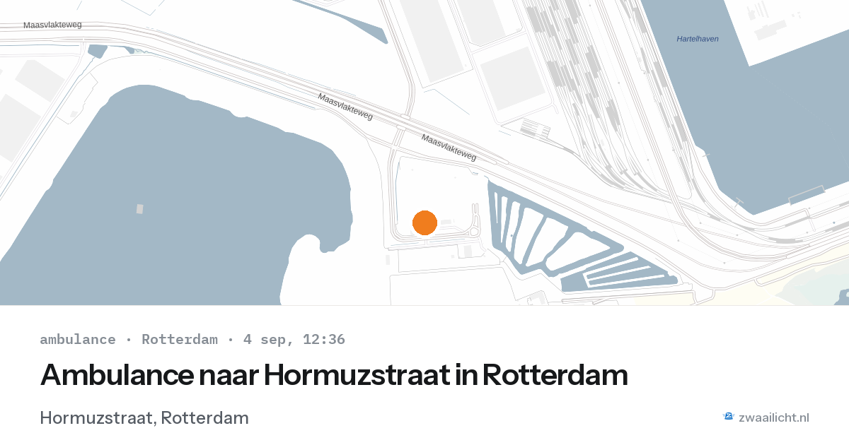 Ambulance naar Hormuzstraat in Rotterdam — 4 sep 2026