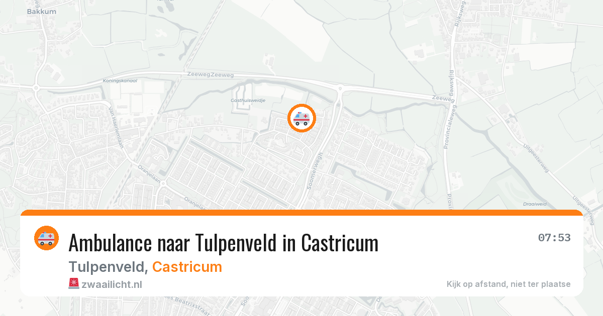 Ambulance naar Tulpenveld in Castricum — 23 jun 2026
