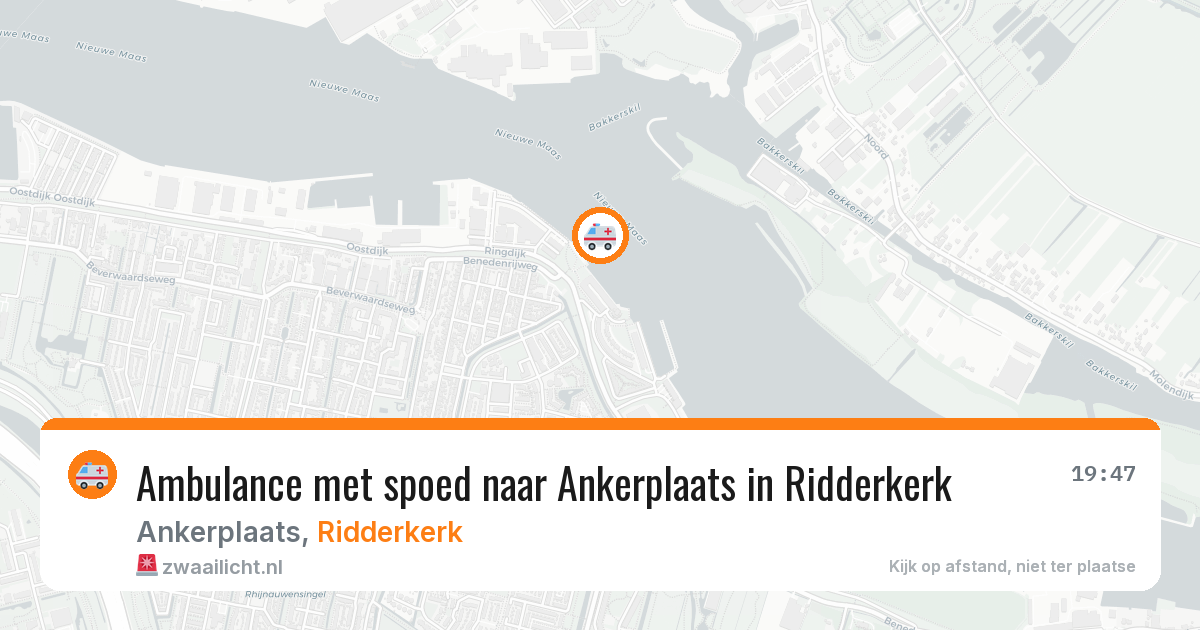 Ambulance met spoed naar Ankerplaats in Ridderkerk — 10 mei 2026