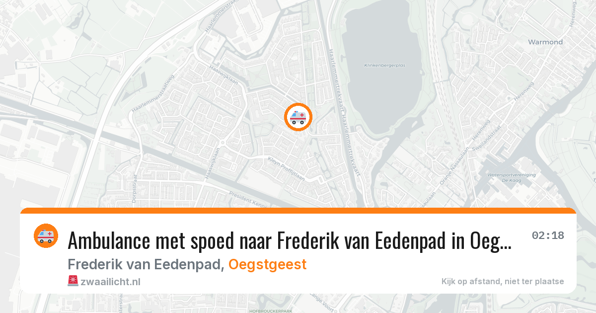 Ambulance met spoed naar Frederik van Eedenpad in Oegstgeest — 13 aug 2026