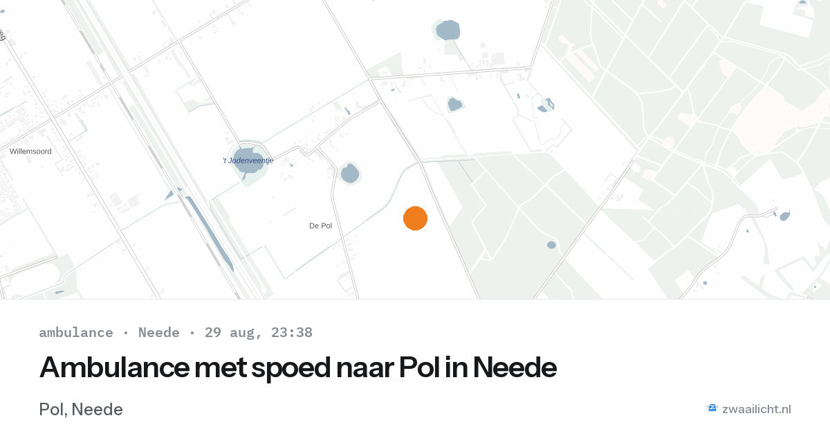 Ambulance met spoed naar Pol in Neede — 29 aug 2026