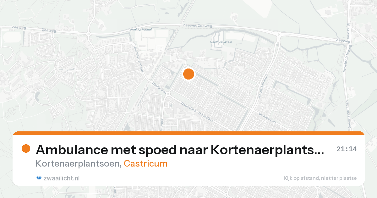 Ambulance met spoed naar Kortenaerplantsoen in Castricum — 25 aug 2026