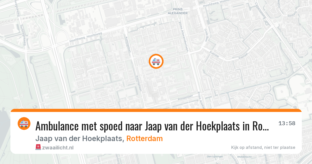 Ambulance met spoed naar Jaap van der Hoekplaats in Rotterdam — 8 apr 2026