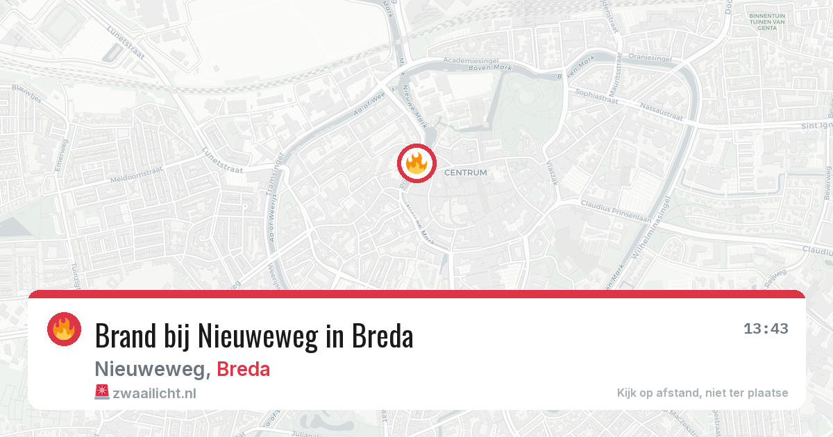 Brand bij Nieuweweg in Breda — 5 apr 2026