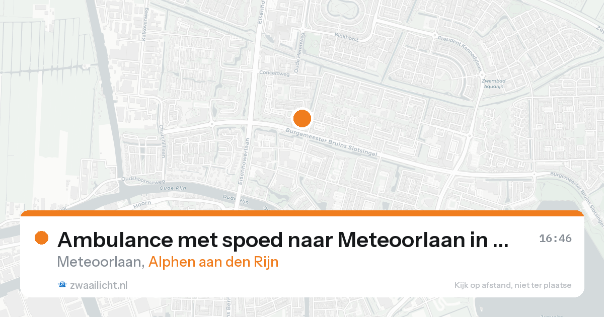 Ambulance met spoed naar Meteoorlaan in Alphen aan den Rijn — 15 aug 2026