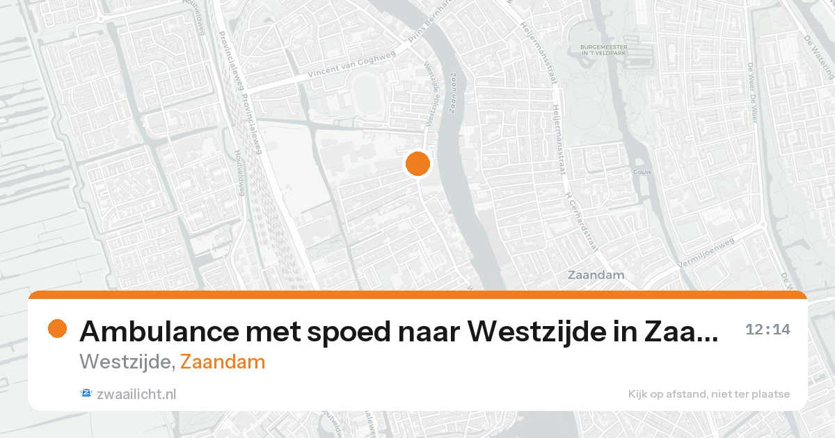 Ambulance met spoed naar Westzijde in Zaandam — 19 mei 2026