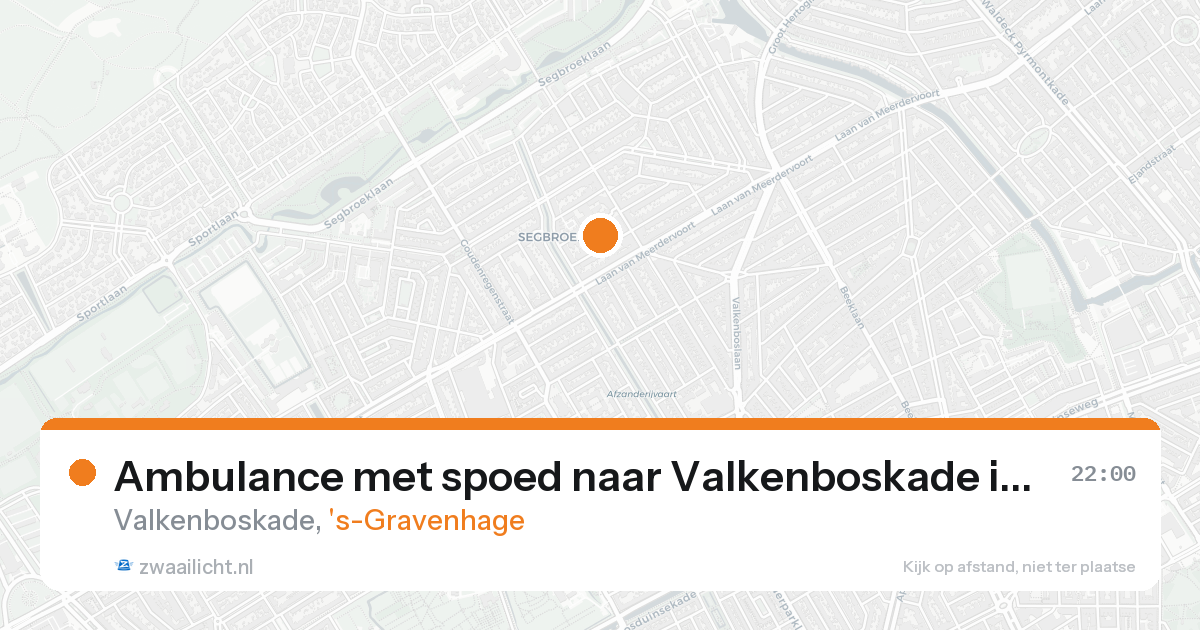 Ambulance met spoed naar Valkenboskade in 's-Gravenhage — 16 mei 2026