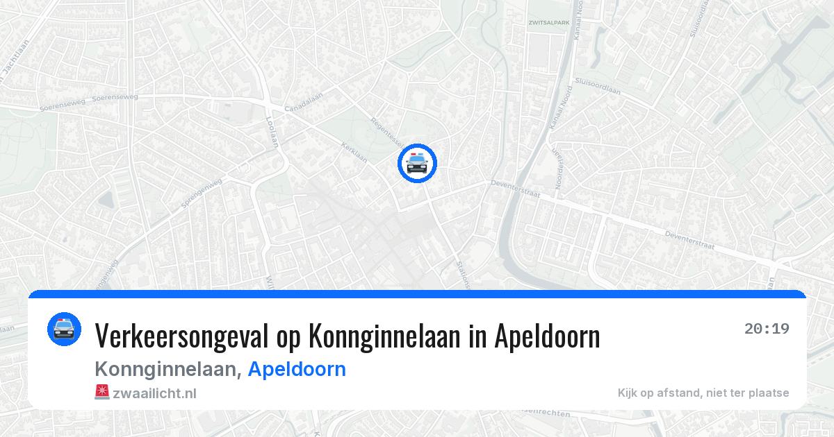 Verkeersongeval op Konnginnelaan in Apeldoorn — 6 apr 2026