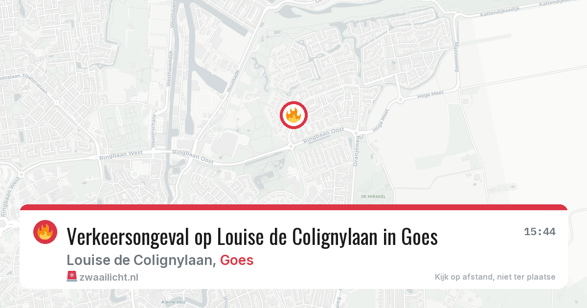 Verkeersongeval op Louise de Colignylaan in Goes — 2 jul 2026