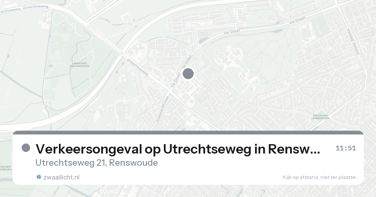 Verkeersongeval op Utrechtseweg in Renswoude — 31 jan 2026