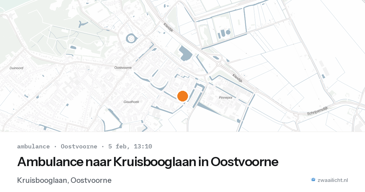 Ambulance naar Kruisbooglaan in Oostvoorne — 5 feb 2026