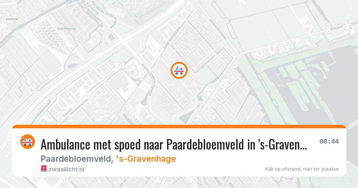 Ambulance met spoed naar Paardebloemveld in 's-Gravenhage — 22 jul 2026