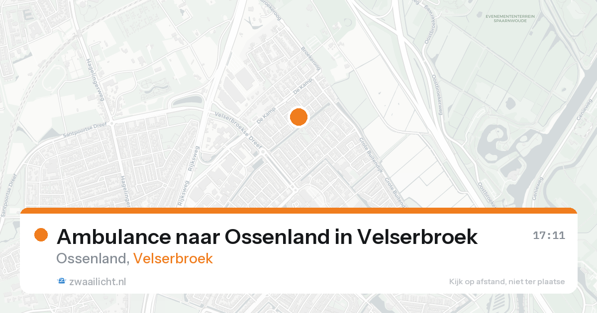 Ambulance naar Ossenland in Velserbroek — 21 aug 2026