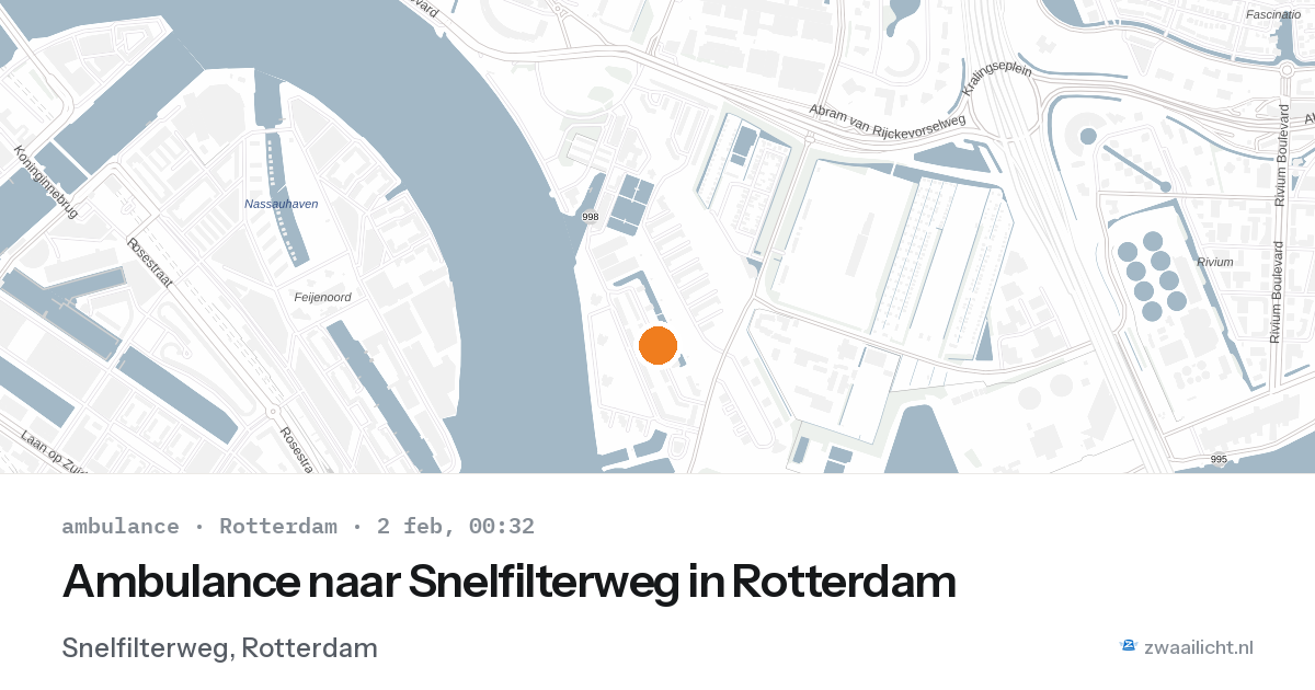 Ambulance naar Snelfilterweg in Rotterdam — 1 feb 2026