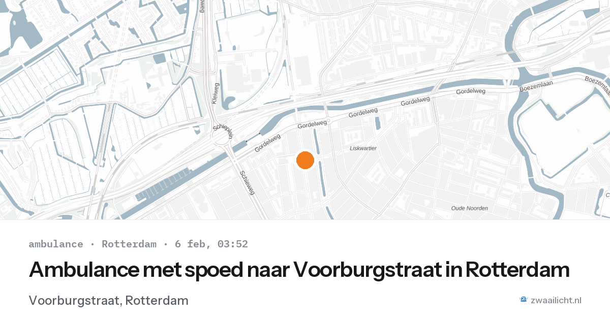 Ambulance met spoed naar Voorburgstraat in Rotterdam — 6 feb 2026