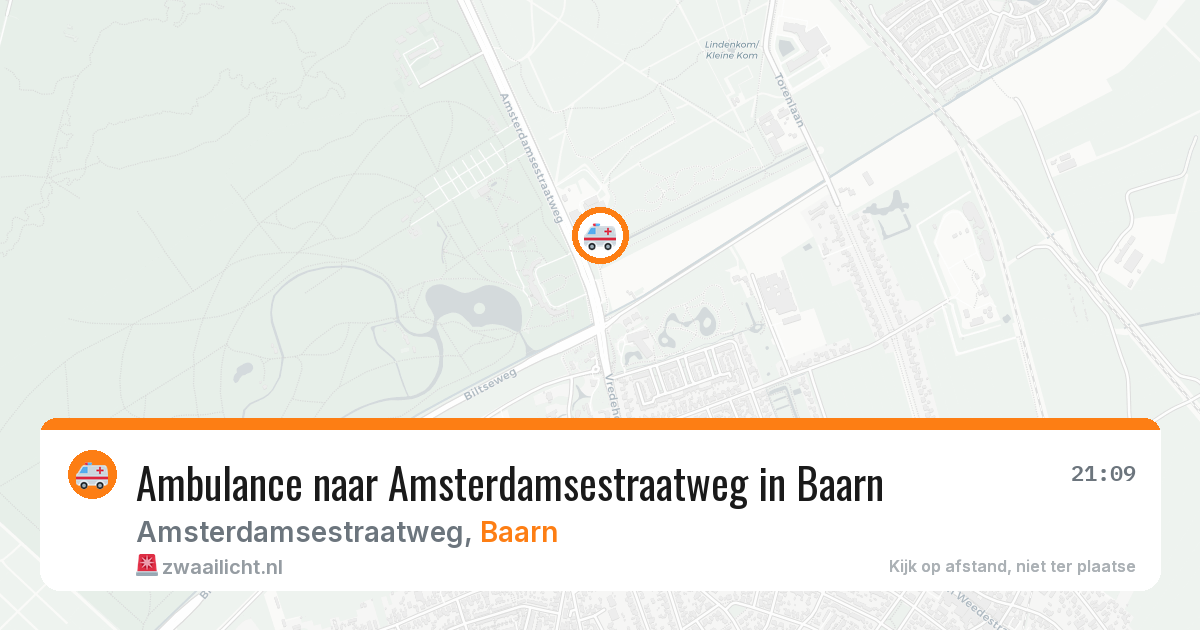 Ambulance naar Amsterdamsestraatweg in Baarn — 29 mrt 2026