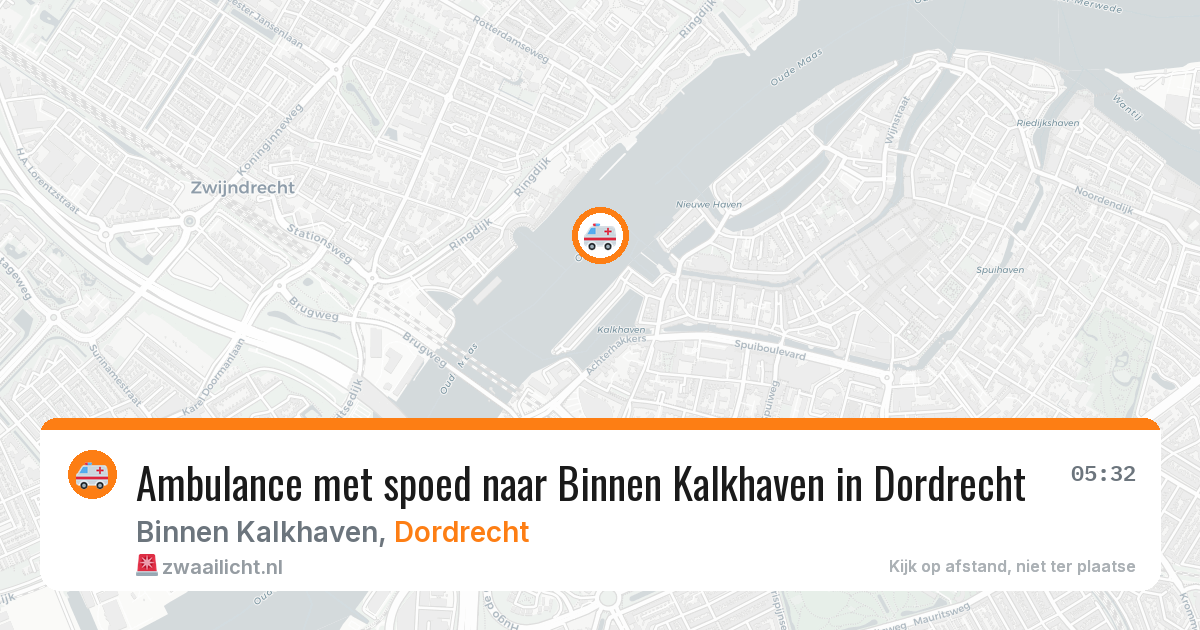 Ambulance met spoed naar Binnen Kalkhaven in Dordrecht — 12 jul 2026