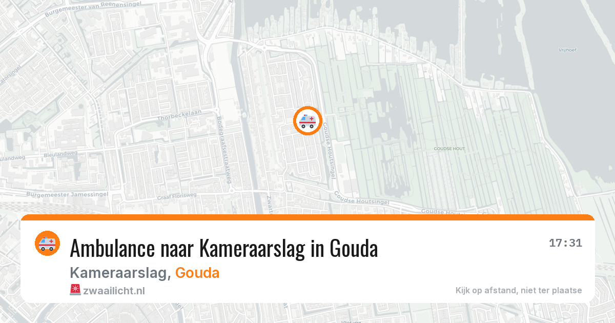 Ambulance naar Kameraarslag in Gouda — 13 jun 2026