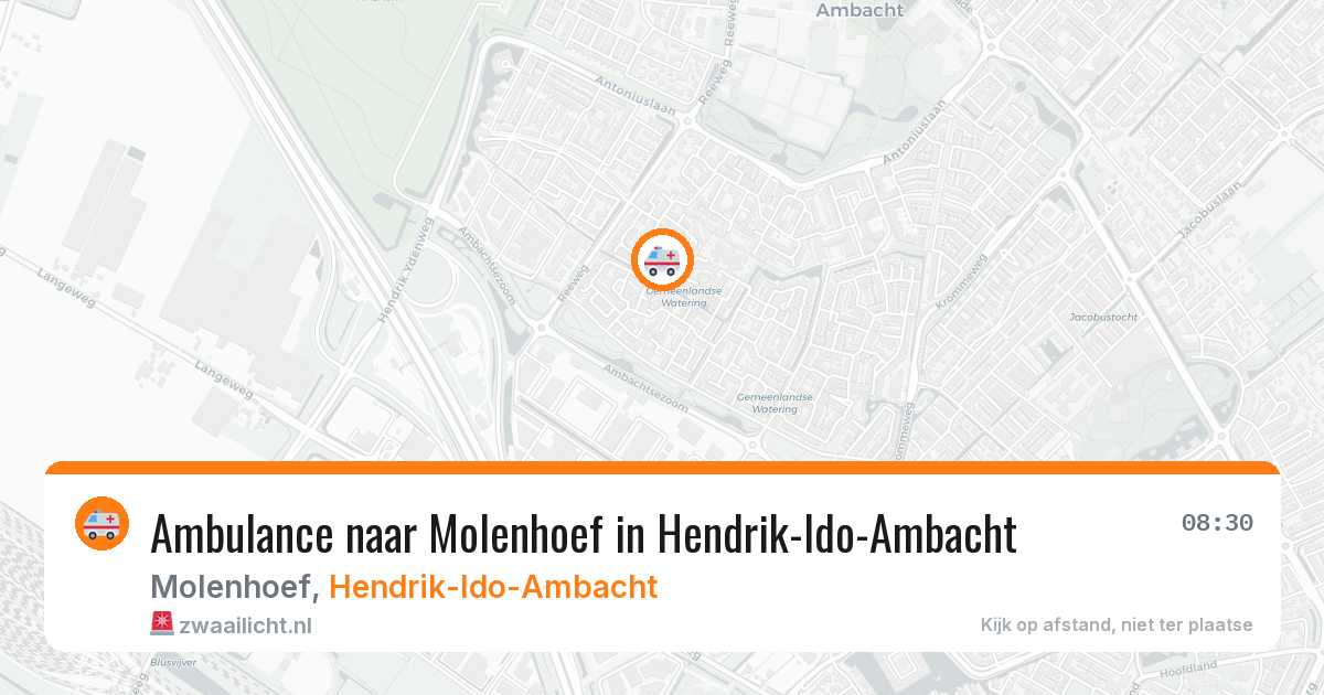 Ambulance naar Molenhoef in Hendrik-Ido-Ambacht — 13 jun 2026