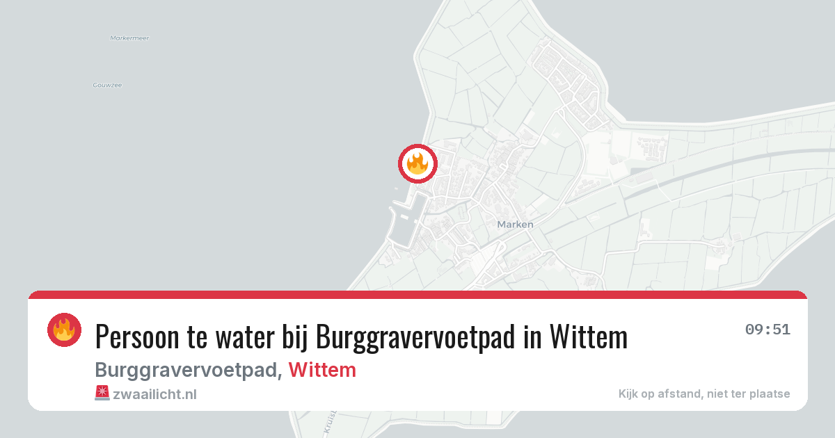 Persoon te water bij Burggravervoetpad in Wittem — 23 jan 2026